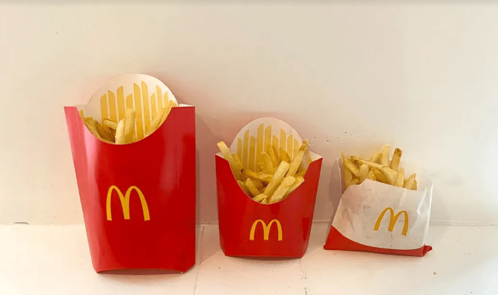 Maccas Fries portions